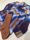 Purple and Camel Flannel