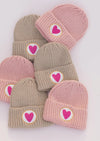 Kids Heart Knit Beanie