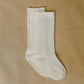 White Organic Ribbed Socks