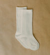 White Organic Ribbed Socks