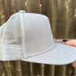 Light Grey Flat Bill Hat with Mesh Back