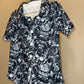 Black and White Car Button Up